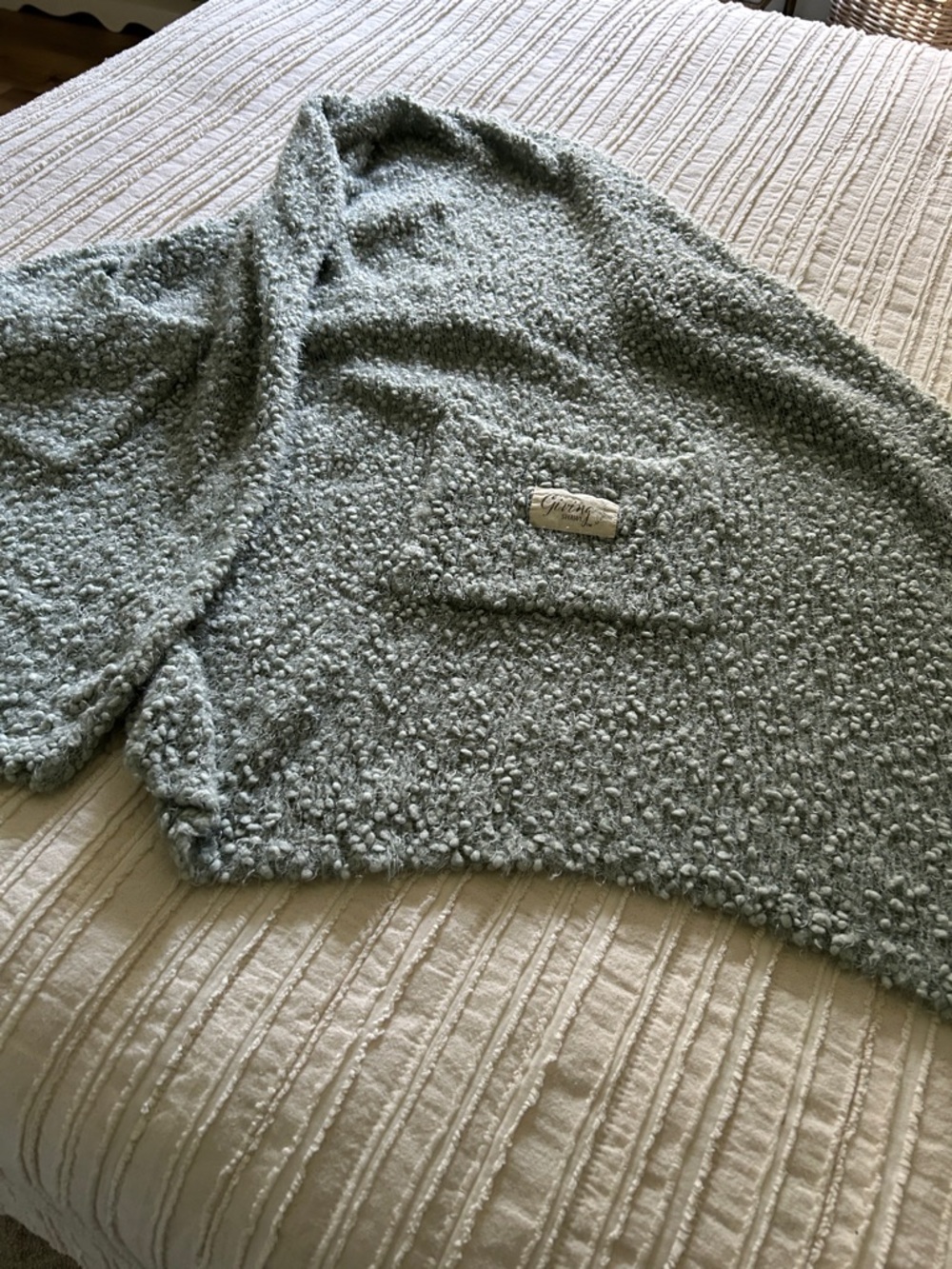 The Giving Shawl-Aqua - Picture 2 of 4